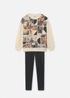 Mayoral Kız Çocuk Sweatshirt Tayt Takım Siyah 7763