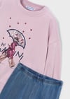 Mayoral Kız Çocuk Sweatshirt Tayt Takım Pudra 4732