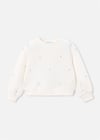 Mayoral Kız Çocuk Taşlı Sweatshirt Beyaz 4408