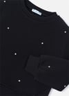 Mayoral Kız Çocuk Taşlı Sweatshirt Siyah 4408