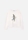 Mayoral Kız Çocuk Uzun Kol Sweatshirt Ekru 7019
