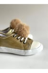 Merli&Rose Kız Çocuk Fun Sneaker Simli Ayakkabı Gold 603-P(B)-20