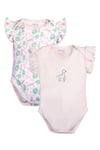 Miny Center Kız Bebek 2'li Kısa Kollu Çıtçıtlı Body Pembe MNT23K031