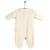 Mymio Baby Kız Bebek Dantelli Patikli Tulum Bej 5194