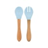 OiOi Mama Kaşığı + Çatal - Mineral Blue 01340003