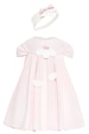 Pamina Kız Bebek Bandanalı 3D Elbise Pembe 36173