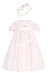 Pamina Kız Bebek Bandanalı 3D Elbise Pembe 36173