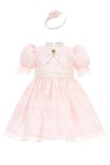 Pamina Kız Bebek Bandanalı Dantelli Elbise Pudra 36315