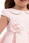 Pamina Kız Bebek Bandanalı Güpürlü Elbise Pembe 36172