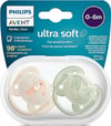 Philips Avent Ultra Soft Yumuşak Emzik 2'li 0-6+ Ay Erkek Scf091/07