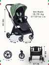 Prego Axis 360 Derece Dönebilen Çift Yönlü Bebek Arabası Yeşil 2242