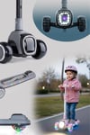Prego Flow Müzikli Işıklı Oturaklı Scooter Gri K604