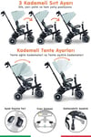 Prego Happy Dino Plus 360° Dönebilen Koltuklu Tamamen Katlanabilir Çocuk Bisikleti Yeşil P670