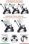 Prego Happy Dino Plus 360° Dönebilen Koltuklu Tamamen Katlanabilir Çocuk Bisikleti Gri P670
