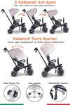 Prego Happy Dino Plus 360° Dönebilen Koltuklu Tamamen Katlanabilir Çocuk Bisikleti Bej P670
