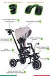 Prego Happy Dino Plus 360° Dönebilen Koltuklu Tamamen Katlanabilir Çocuk Bisikleti Bej P670