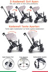 Prego Happy Dino Plus 360° Dönebilen Koltuklu Tamamen Katlanabilir Çocuk Bisikleti Bej P670