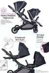 Prego İbiza New Pro İkiz Bebek Arabası Siyah