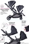 Prego İbiza New Pro İkiz Bebek Arabası Siyah