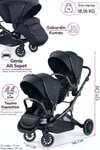 Prego İbiza New Pro İkiz Bebek Arabası Siyah