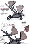 Prego İbiza New Pro İkiz Bebek Arabası Kahve