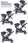 Prego İbiza New Pro İkiz Bebek Arabası Siyah