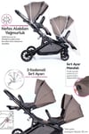 Prego İbiza New Pro İkiz Bebek Arabası Kahve