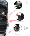 Prego Lotus Kabin Boy Bebek Arabası Gri 2033