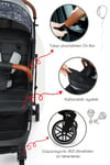 Prego Lotus Katlanabilir Kabin Boy Travel Bebek Arabası Gri 2033