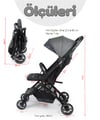 Prego Lotus Katlanabilir Kabin Boy Travel Bebek Arabası Füme 2033