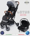 Prego Lotus Katlanabilir Kabin Boy Travel Bebek Arabası Gri 2033