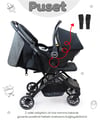 Prego Lotus Katlanabilir Kabin Boy Travel Bebek Arabası Füme 2033