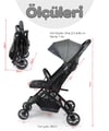 Prego Lotus Katlanabilir Kabin Boy Travel Bebek Arabası Gri 2033
