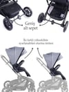 Prego Maybach İ-Size UV Tenteli Bebek Arabası Gri 2405