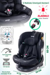 Prego Odinfix Alarmlı I-Size Oto Koltuğu Siyah 4100