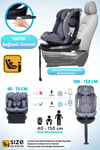 Prego Omegafix  I-Size Oto Koltuğu  Ayak Destekli Gri 4101