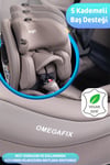 Prego Omegafix  I-Size Oto Koltuğu Ayak Destekli Bej 4101