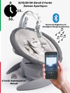 Prego Pegasus Dönebilen Elektrikli ve Pilli Otomatik Ana Kucağı Bluetoothlu Gri 4089