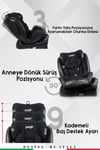 Prego Profix Pro Signal 360 Derece Dönebilen 0-36 Kg Isofixli Oto Koltuğu Siyah 4093
