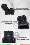 Prego Profix Pro Signal 360 Derece Dönebilen 0-36 Kg Isofixli Oto Koltuğu Siyah 4093
