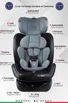 Prego Profix Pro Signal 360 Derece Dönebilen 0-36 Kg Isofixli Oto Koltuğu Gri 4093