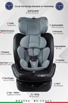 Prego Profix Pro Signal 360 Derece Dönebilen 0-36 Kg Isofixli Oto Koltuğu Gri 4093