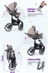 Prego Range Pro I-Size Travel Bebek Arabası Bej SL-668