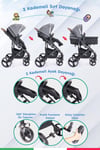 Prego Range Pro Travel Sistem Bebek Arabası 2096 Gri