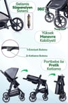 Prego Stein Portbebeli Travel Bebek Arabası Gri 2097