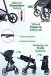 Prego Stein Portbebeli Travel Bebek Arabası Siyah 2097