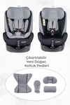 Prego Strongfix 360 Derece Dönebilen 0-36 Kg İsofixli Oto Koltuğu Gri 4088