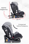 Prego Strongfix 360 Derece Dönebilen 0-36 Kg İsofixli Oto Koltuğu Gri 4088