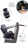 Prego Strongfix 360 Derece Dönebilen 0-36 Kg İsofixli Oto Koltuğu Gri 4088