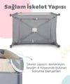 Prego Tokyo Dönenceli Oyun Parkı 70*110 Cm Gri 8047